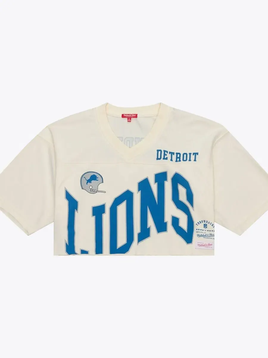Кроп-джерси с номером 20, модель Barry Sanders Mitchell & Ness — изображение 5 из 5, бежевый