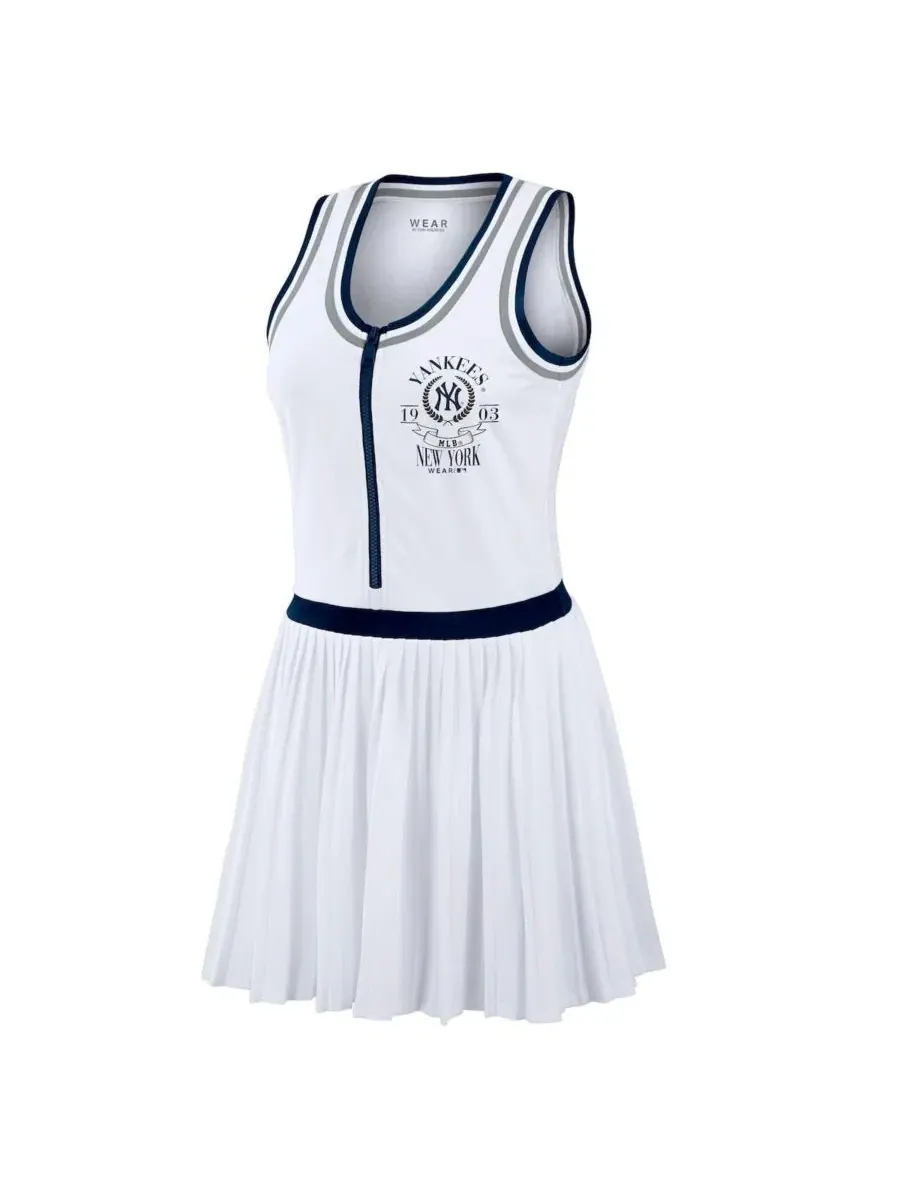 Платье-майка с принтом и молнией New York Yankees WEAR by Erin Andrews — изображение 2 из 6, белый темно-синий