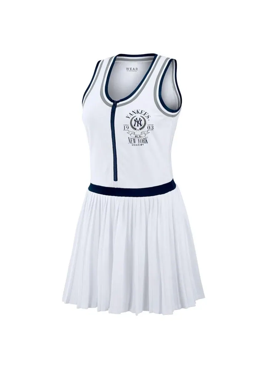 Платье-майка с принтом и молнией New York Yankees WEAR by Erin Andrews — изображение 5 из 6, белый темно-синий