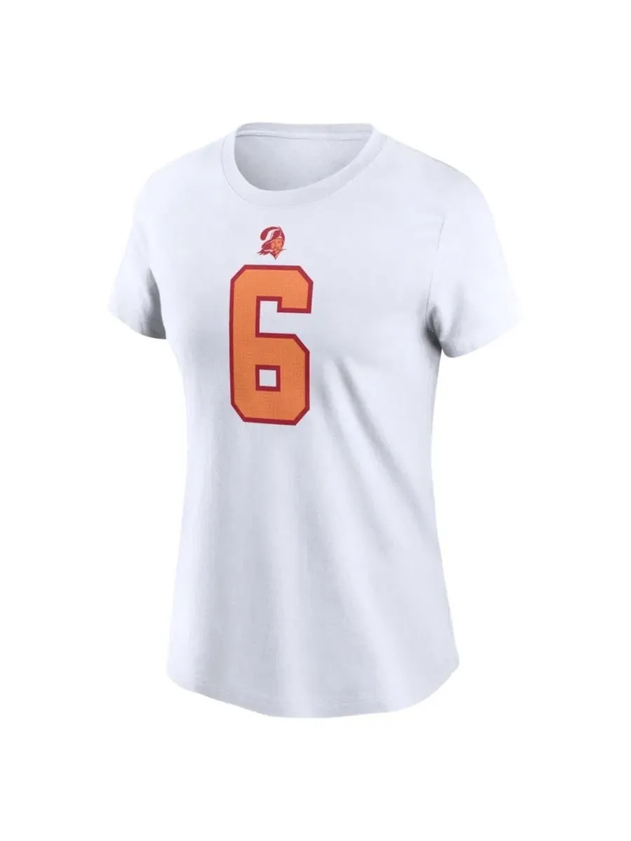 Футболка с принтом Baker Mayfield Nike — изображение 2 из 3, белый
