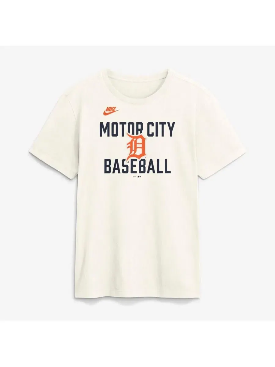 Мужская кремовая футболка Detroit Tigers Cooperstown Collection в стиле 70-х Nike — изображение 2 из 4, бежевый