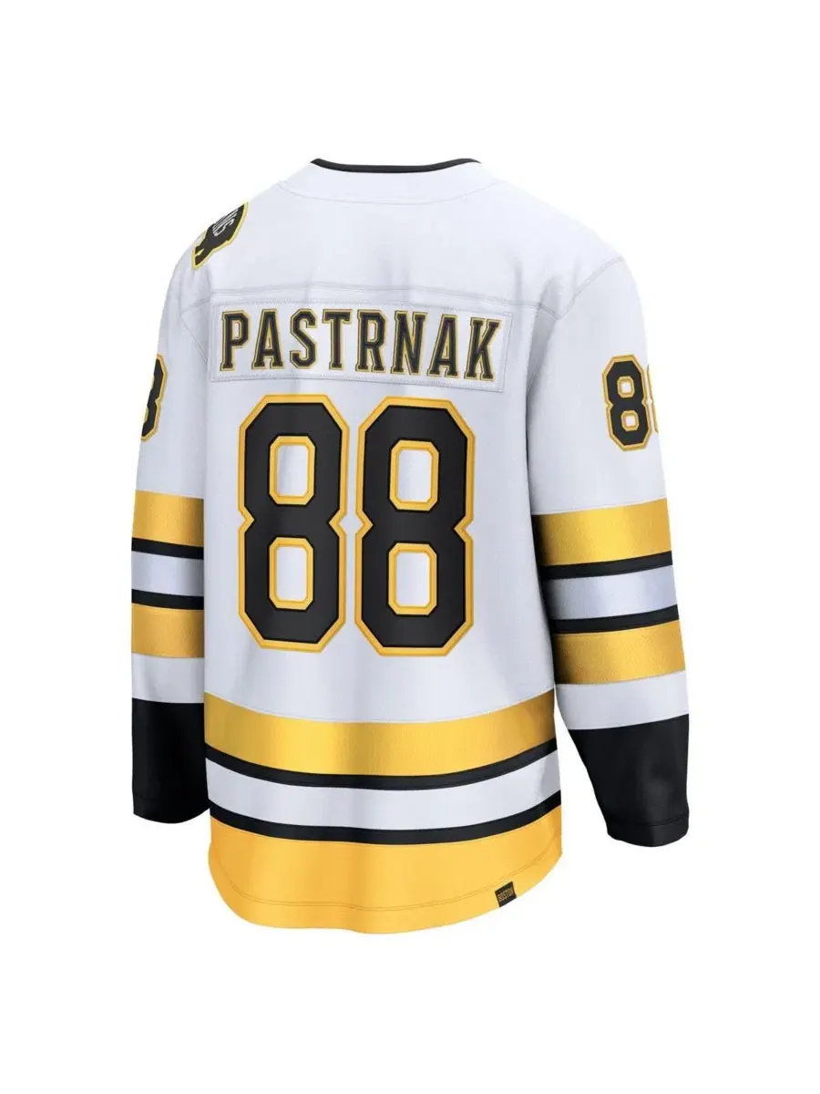 Мужская белая выездная футболка David Pasternak Boston Bruins Breakaway Player Jersey Fanatics — изображение 3 из 3, белый