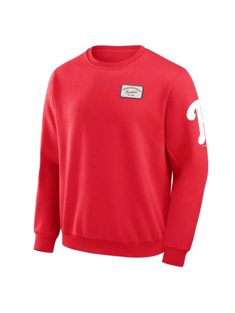 Мужской свитшот Philadelphia Phillies с круглым вырезом, флисовый Darius Rucker Collection By — изображение 2 из 4, красный