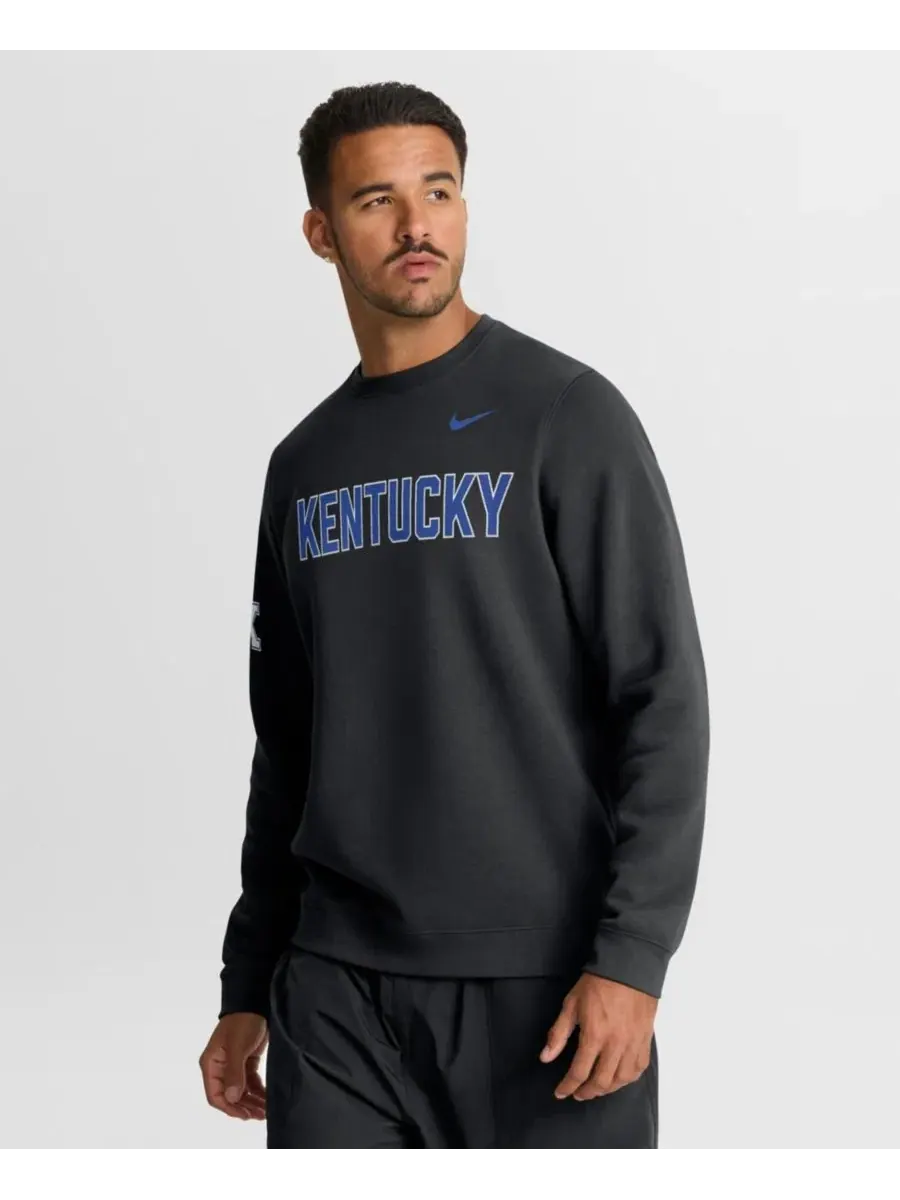 Свитшот с принтом Kentucky Wildcats, модель 2026 Sideline Club Nike