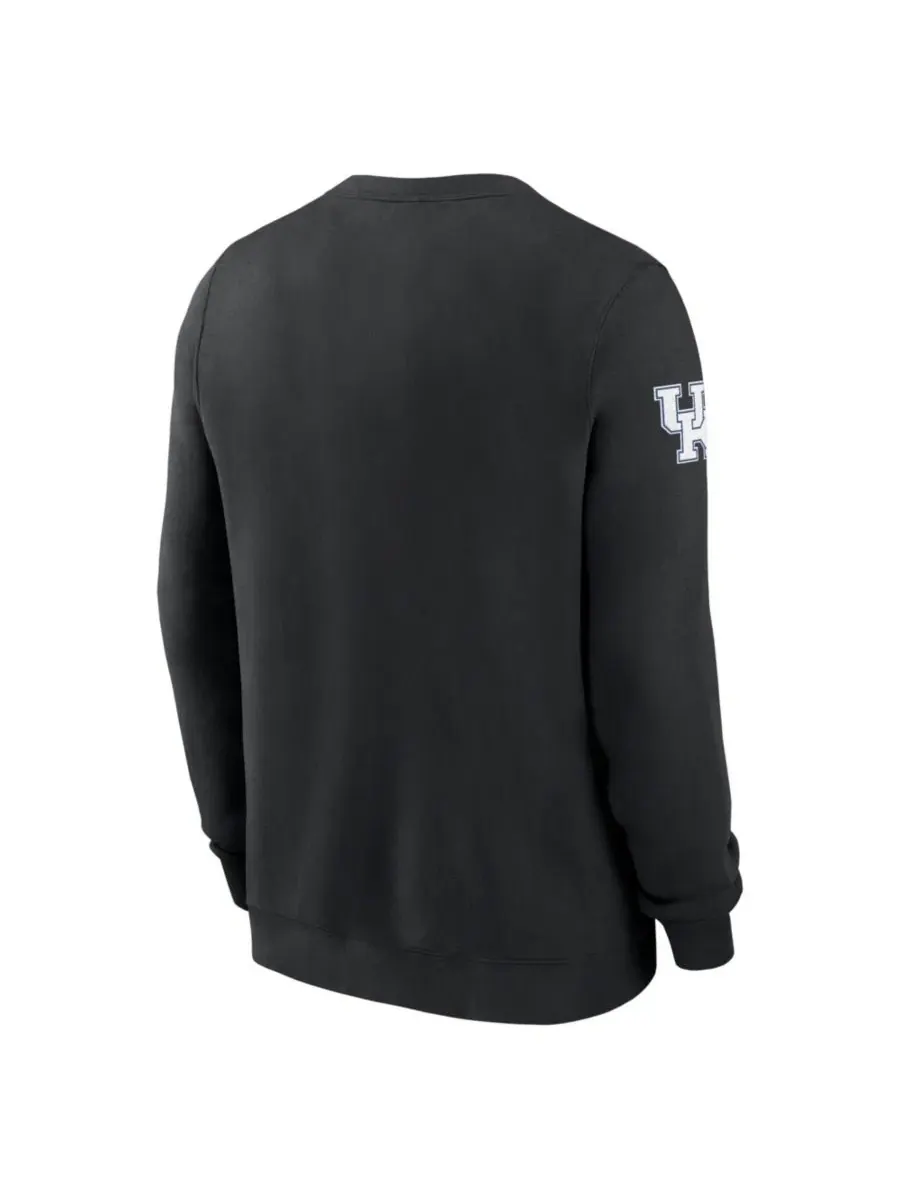 Свитшот с принтом Kentucky Wildcats, модель 2026 Sideline Club Nike — изображение 5 из 5, черный