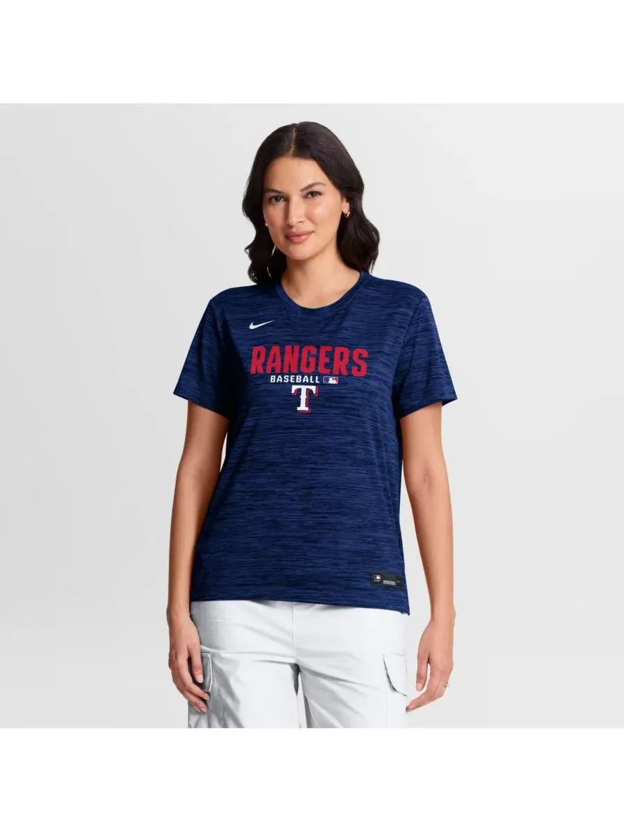 Футболка с коротким рукавом Dri-FIT с принтом Texas Rangers Authentic Collection Velocity Nike