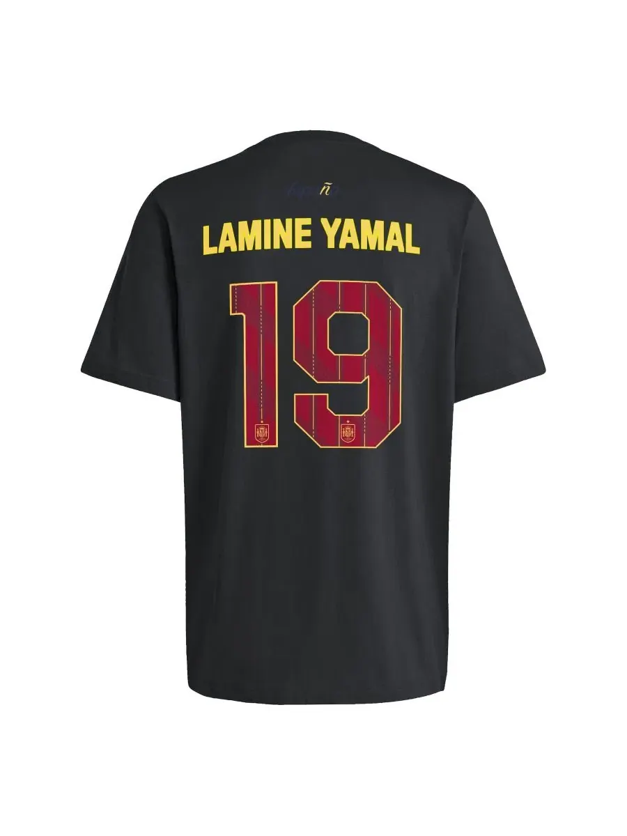 Футболка с именем и номером игрока Lamine Yamal adidas — изображение 3 из 3, черный