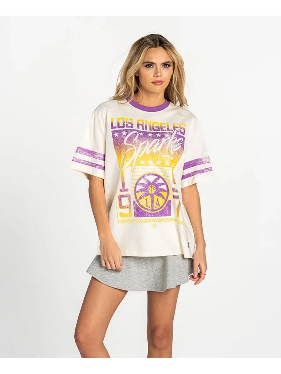 Футболка оверсайз с опущенными плечами Los Angeles Sparks The Wild Collective