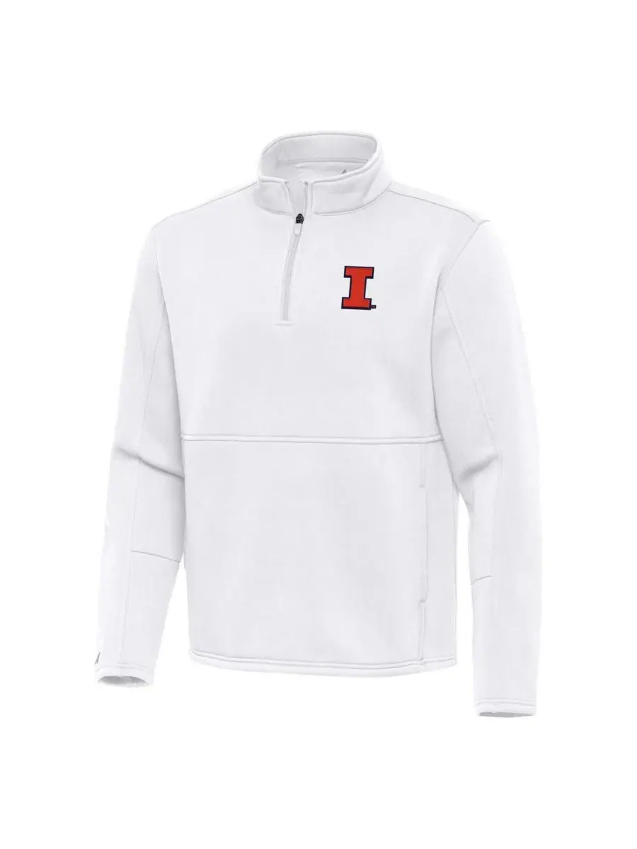 Куртка-поло с четверть-застежкой Illinois Fighting Illini Antigua
