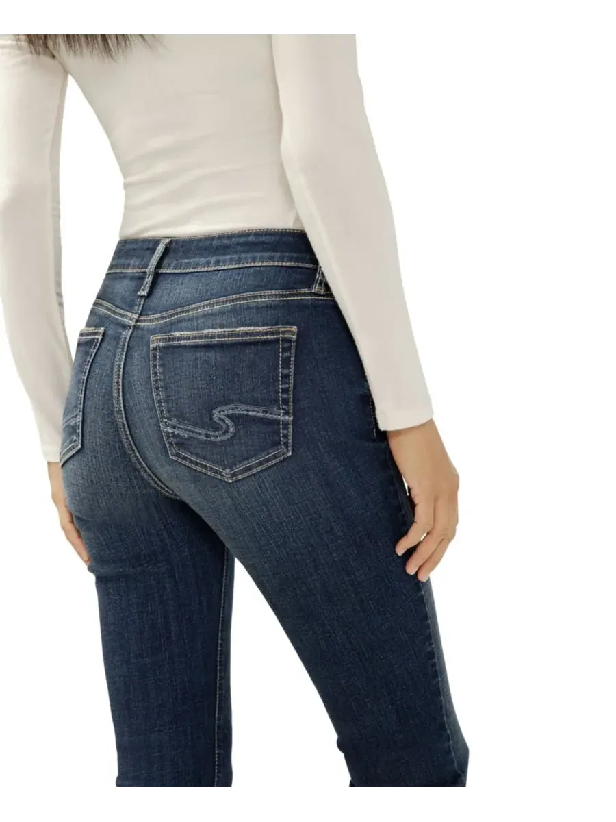 Женские джинсы-скинни Elyse Mid-Rise Cropped Silver Jeans Co., Bonnie — изображение 3 из 4