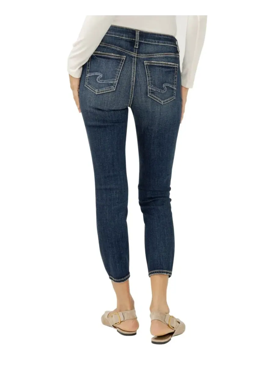 Женские джинсы-скинни Elyse Mid-Rise Cropped Silver Jeans Co., Bonnie — изображение 4 из 4