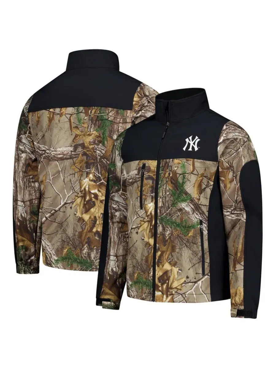 Мужская куртка New York Yankees Hunter Softshell Realtree на молнии, камуфляжная расцветка Dunbrooke