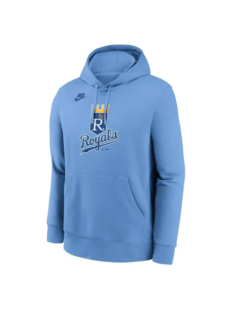 Мужская светло-голубая толстовка с капюшоном Kansas City Royals Cooperstown Collection Logo Club — изображение 3 из 3