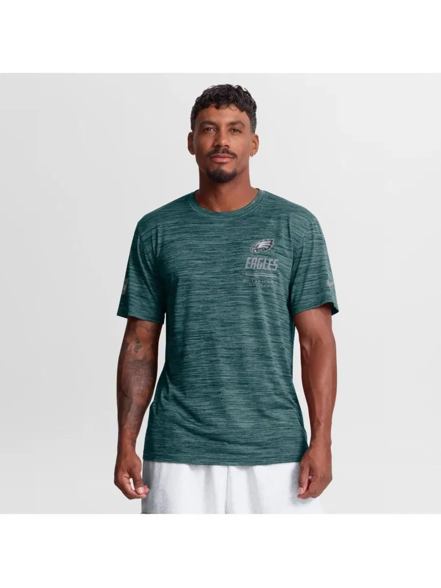 Мужская футболка Philadelphia Eagles Sideline Double Covered Dri-FIT Velocity цвета