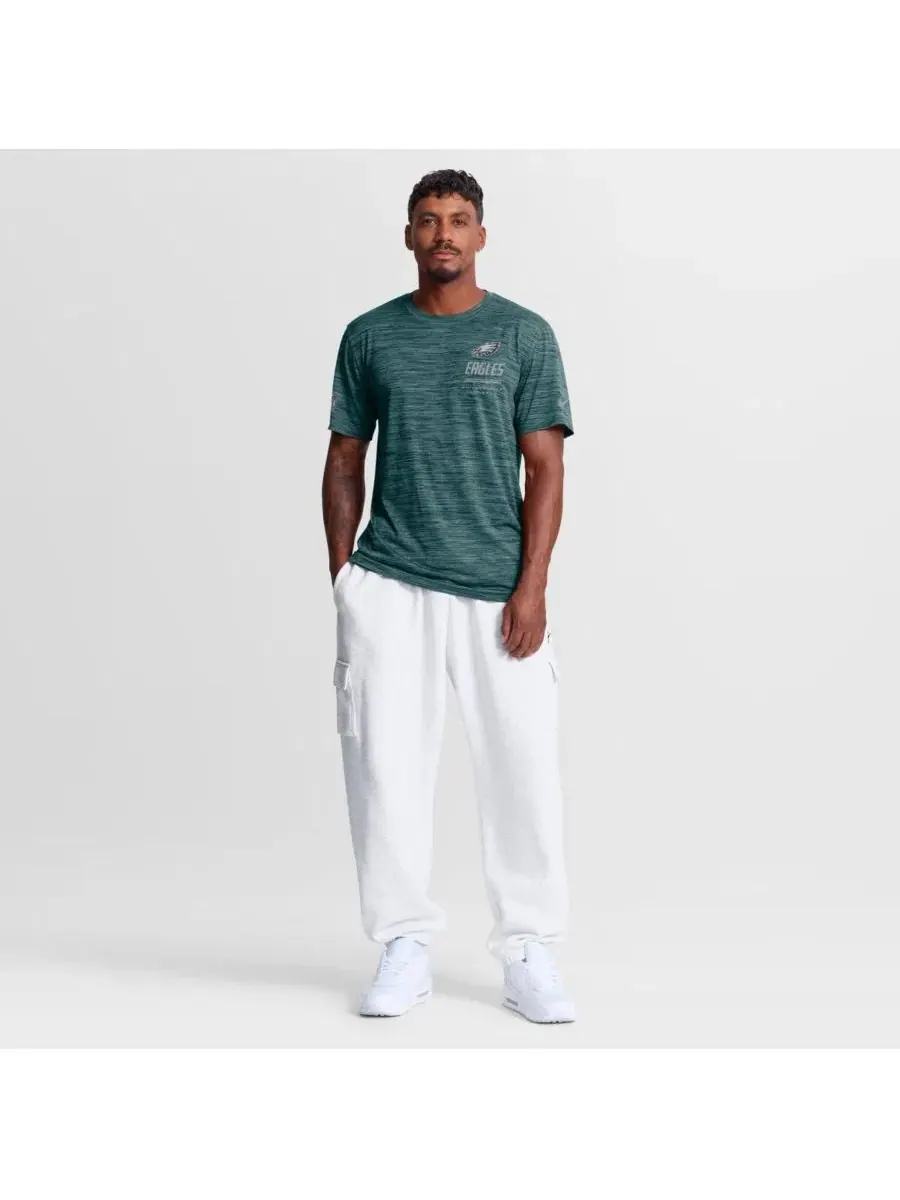 Мужская футболка Philadelphia Eagles Sideline Double Covered Dri-FIT Velocity цвета — изображение 3 из 8, зеленый