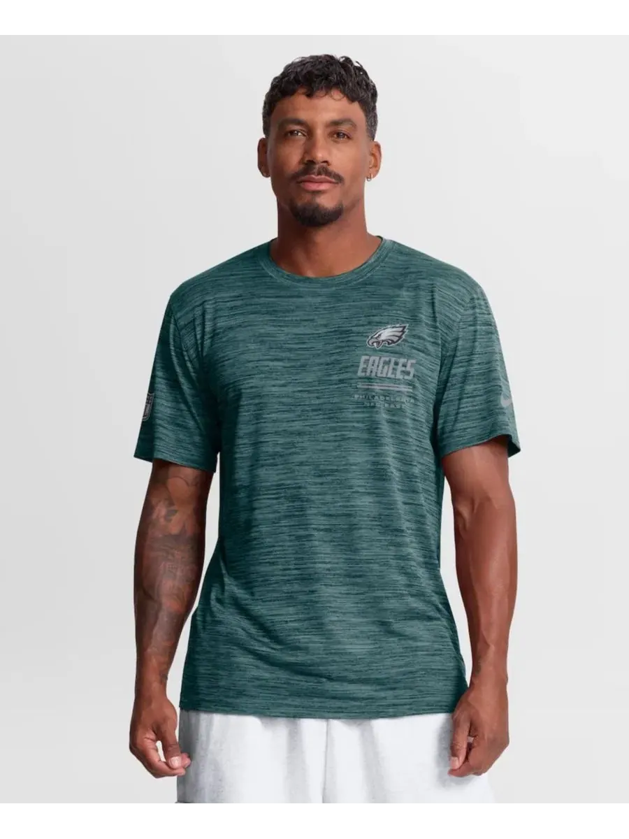 Мужская футболка Philadelphia Eagles Sideline Double Covered Dri-FIT Velocity цвета — изображение 8 из 8, зеленый