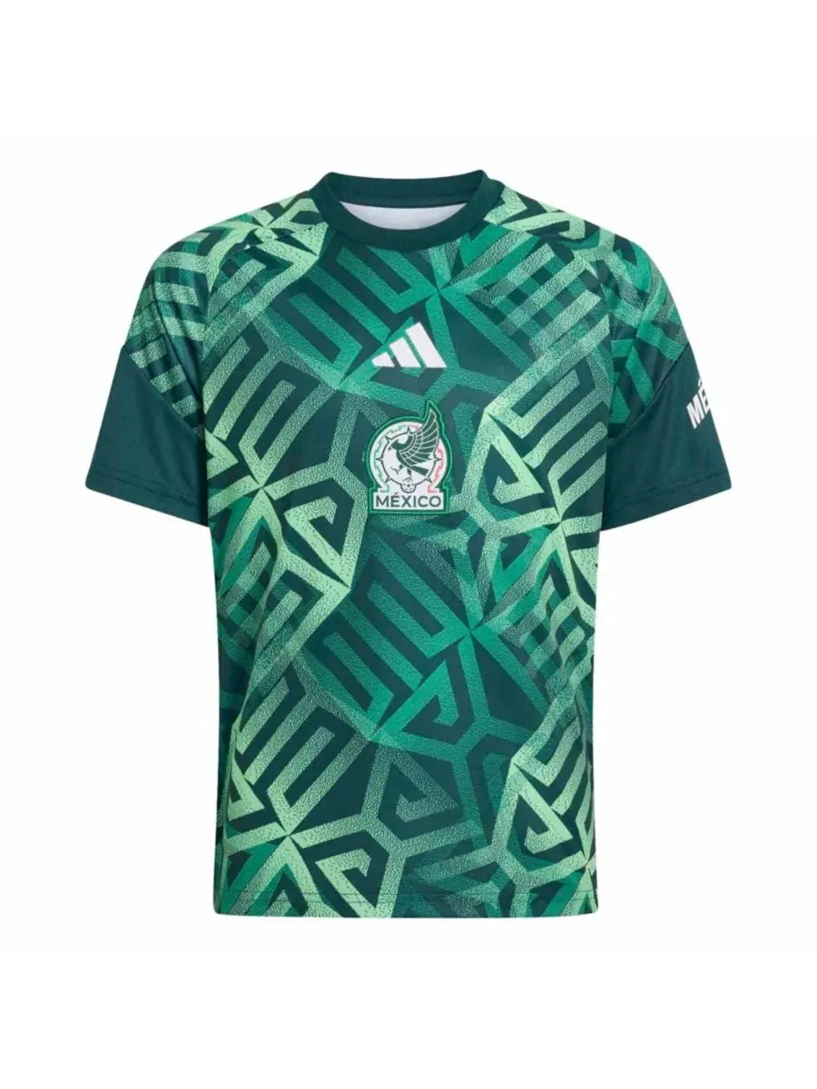 Футболка для предматчевой разминки Mexico National Team 2026 adidas — изображение 3 из 5, зеленый