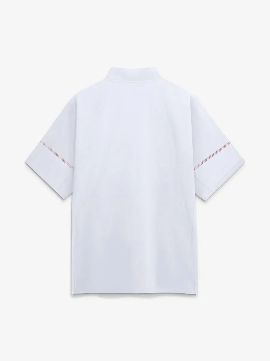 Мужская рубашка-поло Nike 2026 Sideline Coach Shirt с коротким рукавом и четверть-молнией — изображение 2 из 2, белый