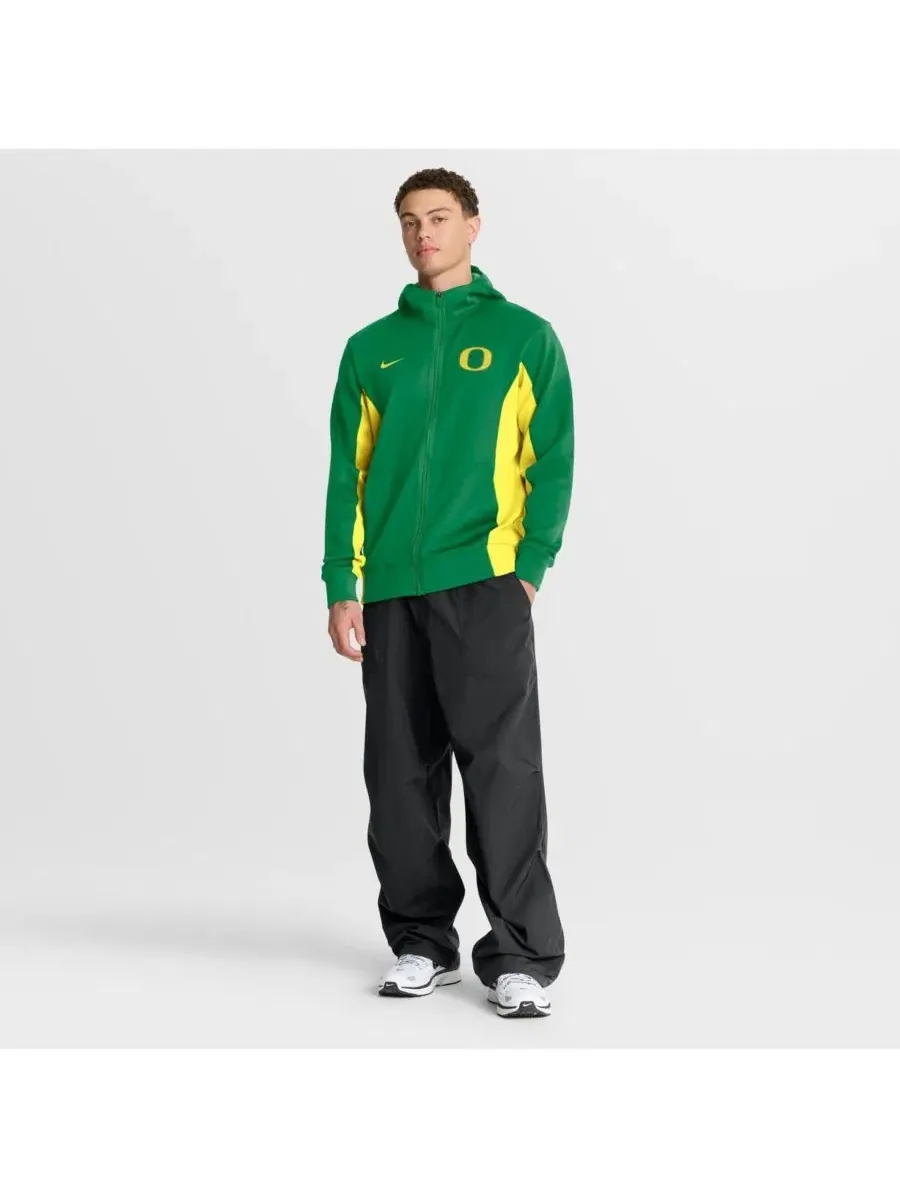 Флисовая куртка-худи с полной застежкой-молнией Oregon Ducks Dri-FIT Game Nike — изображение 3 из 5, зеленый желтый