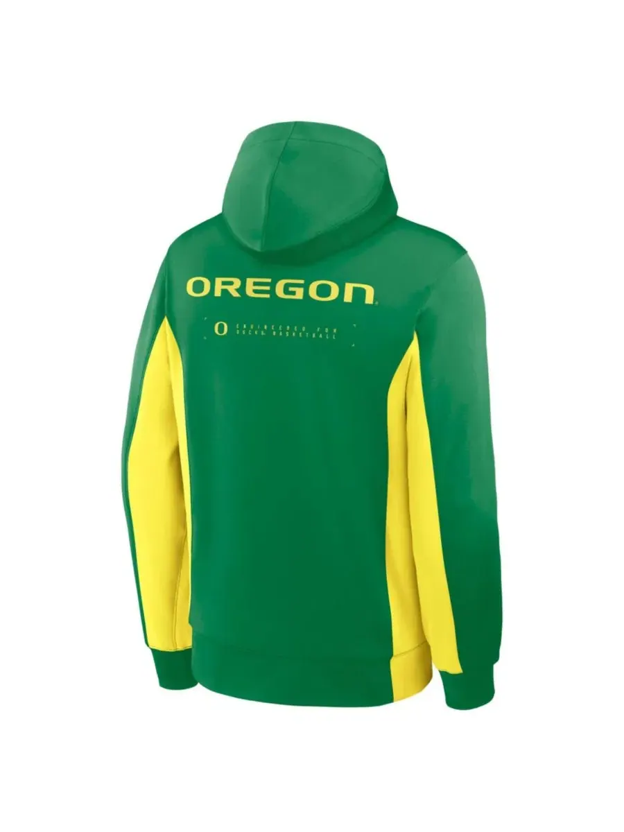 Флисовая куртка-худи с полной застежкой-молнией Oregon Ducks Dri-FIT Game Nike — изображение 5 из 5, зеленый желтый