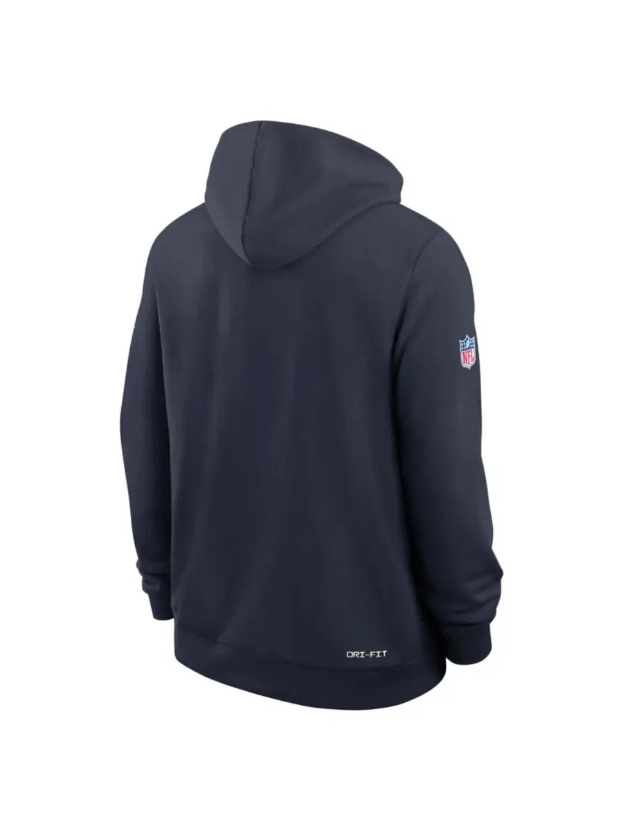 Худи с капюшоном Nike Chicago Bears Sideline Standard Issue Dri-FIT — изображение 3 из 3, темно-синий