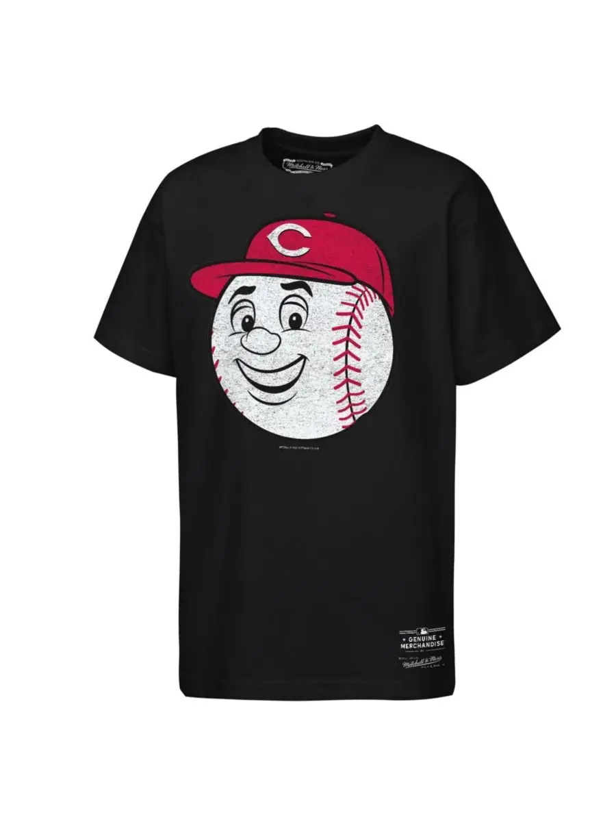 Футболка с принтом Big Face Mascot Mitchell & Ness — изображение 3 из 3, черный