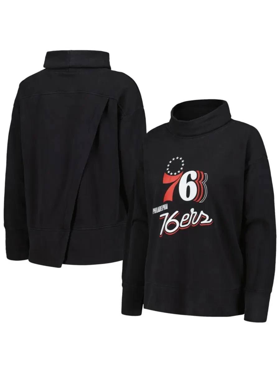 Женский пуловер Philadelphia 76ers Sunset с длинным рукавом LevelWear
