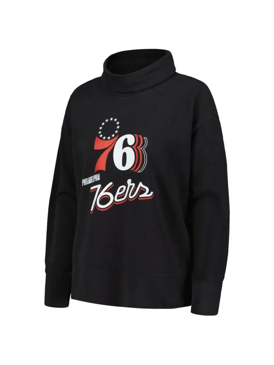 Женский пуловер Philadelphia 76ers Sunset с длинным рукавом LevelWear — изображение 2 из 3, черный