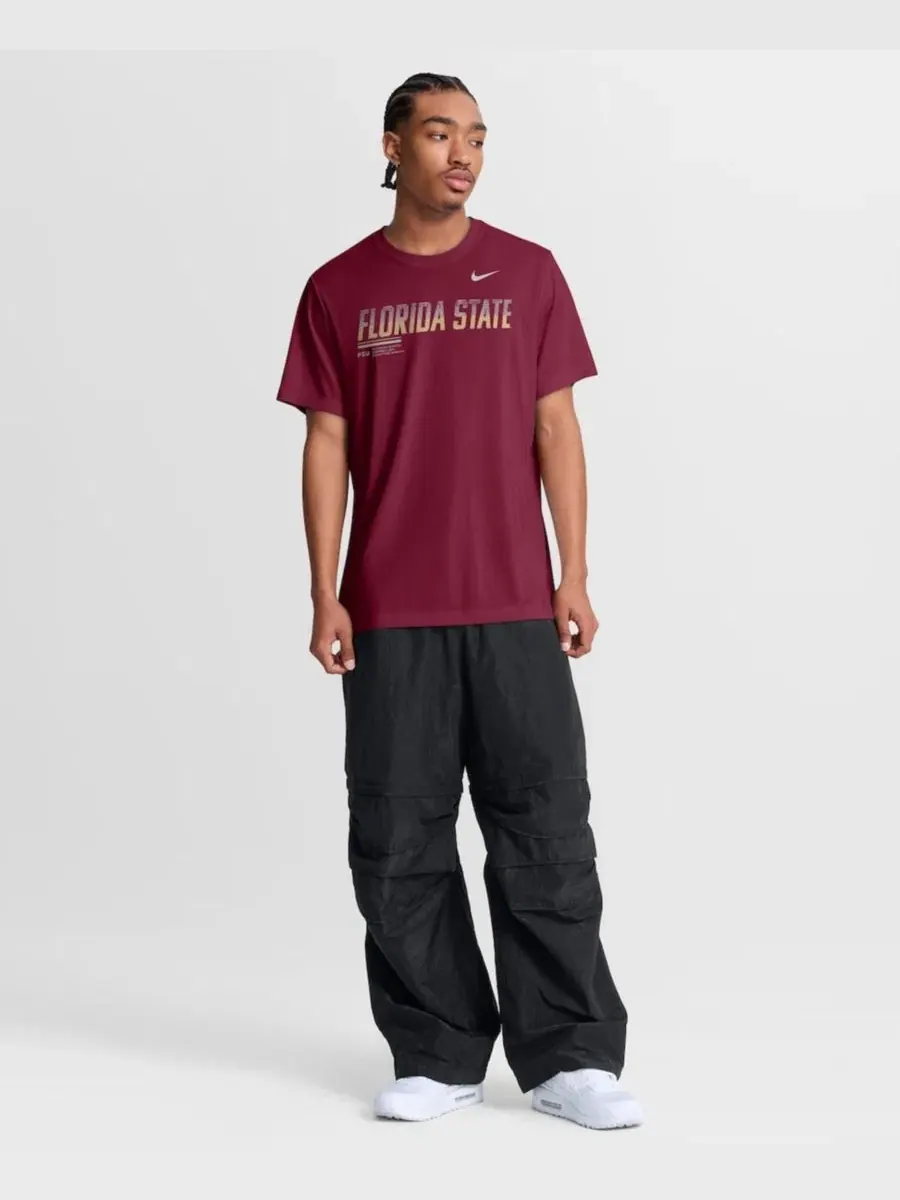 Футболка с коротким рукавом Dri-FIT Florida State Seminoles Sideline Legend Nike — изображение 5 из 5, гранат