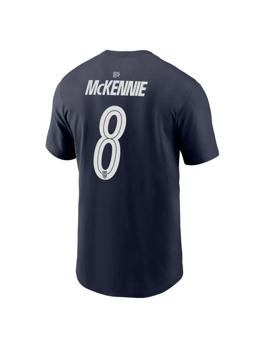 Футболка с именем и номером Weston McKennie Nike — изображение 2 из 3, темно-синий