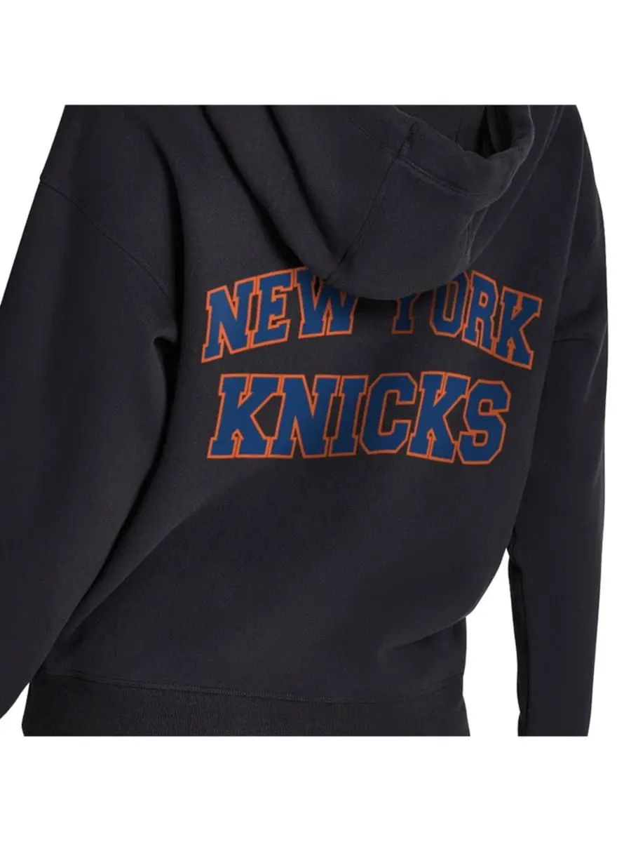 Женская худи с полной застежкой-молнией, с металлическим логотипом, New York Knicks DKNY — изображение 3 из 3, черный