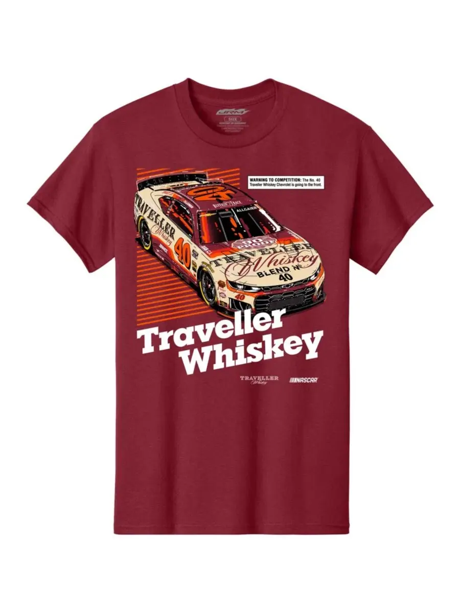 Футболка с принтом Justin Allgaier Traveler Whiskey Classic Ink — красный