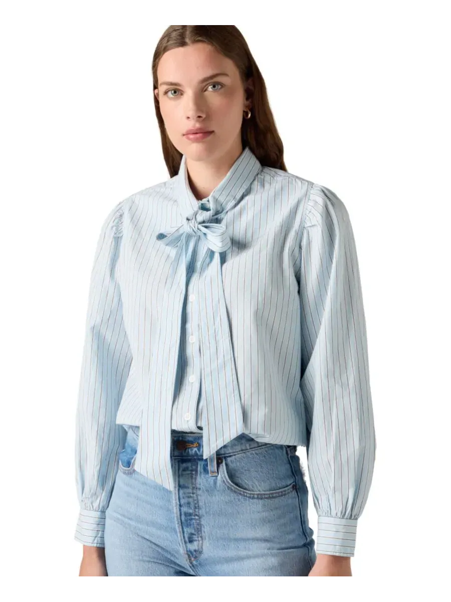 Женская рубашка Western Relaxed Fit с длинным рукавом из хлопкового поплина Levi's, Sherman Stripe