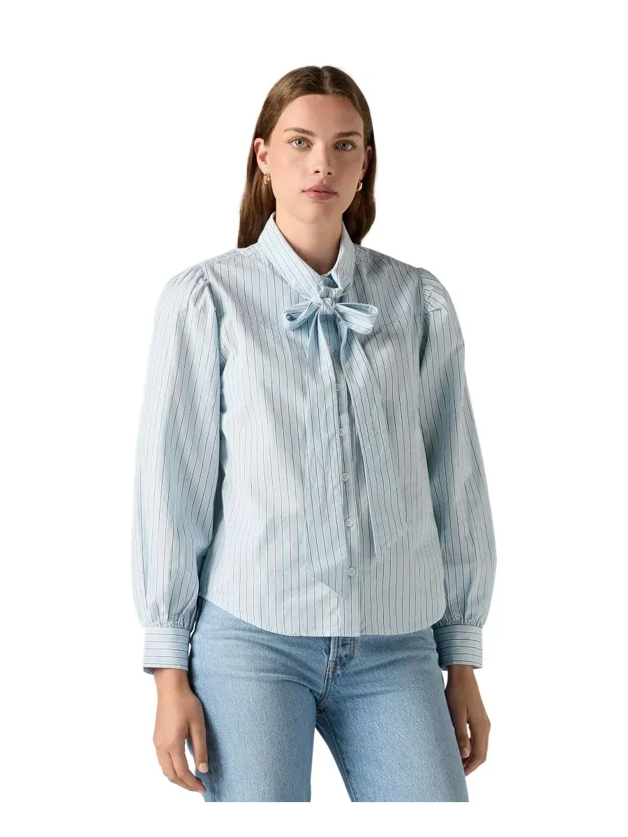 Женская рубашка Western Relaxed Fit с длинным рукавом из хлопкового поплина Levi's, Sherman Stripe — изображение 2 из 5