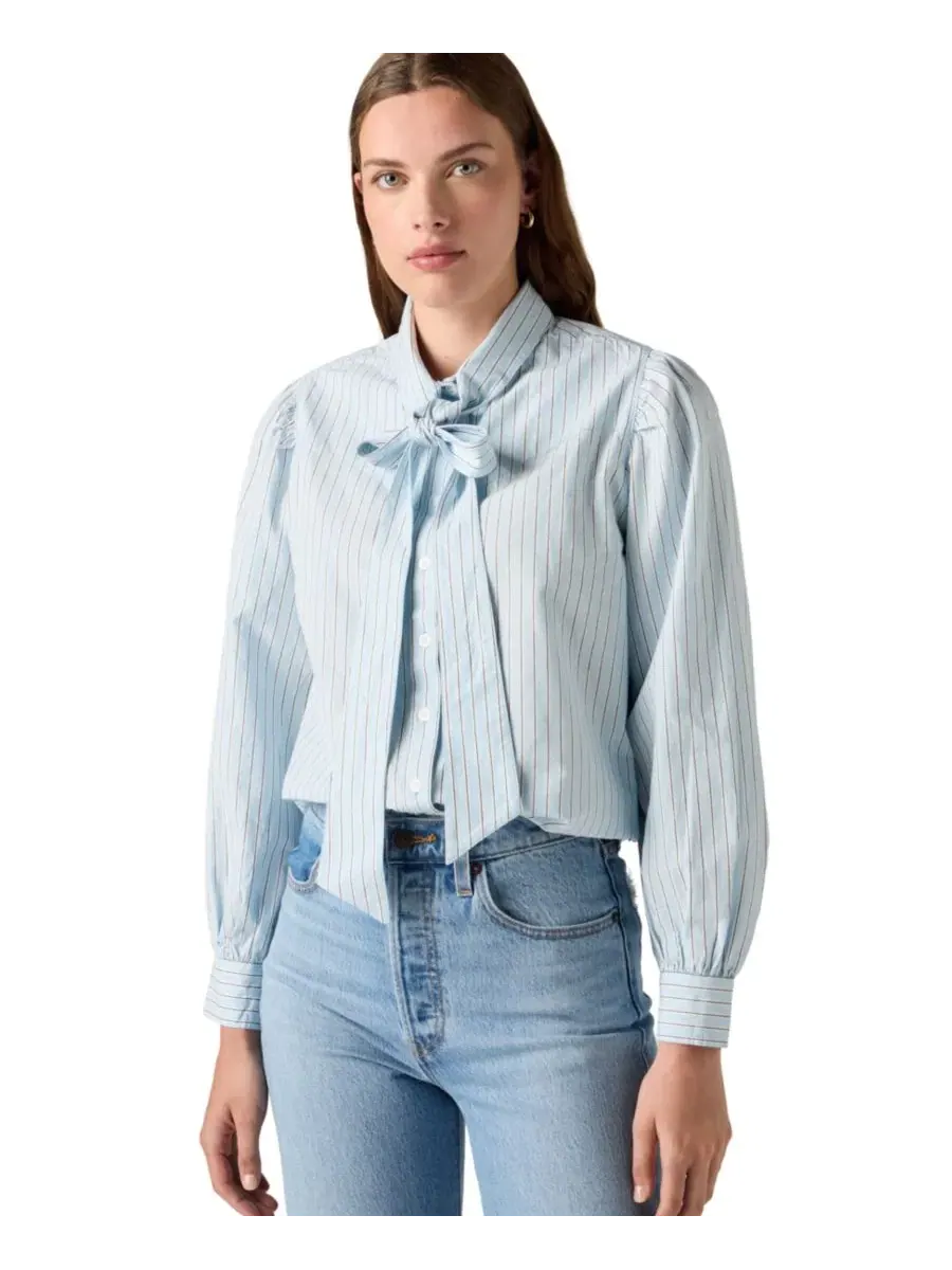 Женская рубашка Western Relaxed Fit с длинным рукавом из хлопкового поплина Levi's, Sherman Stripe — изображение 3 из 5