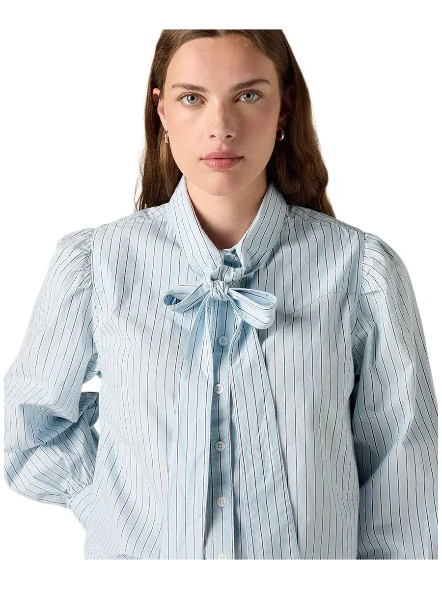 Женская рубашка Western Relaxed Fit с длинным рукавом из хлопкового поплина Levi's, Sherman Stripe — изображение 4 из 5
