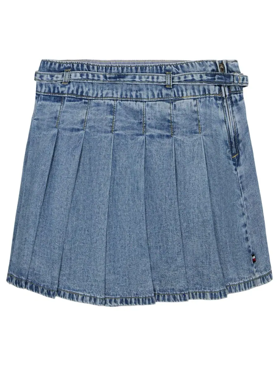 Юбка для девочек с поясом и плиссе Tommy Hilfiger, Lexington Wash
