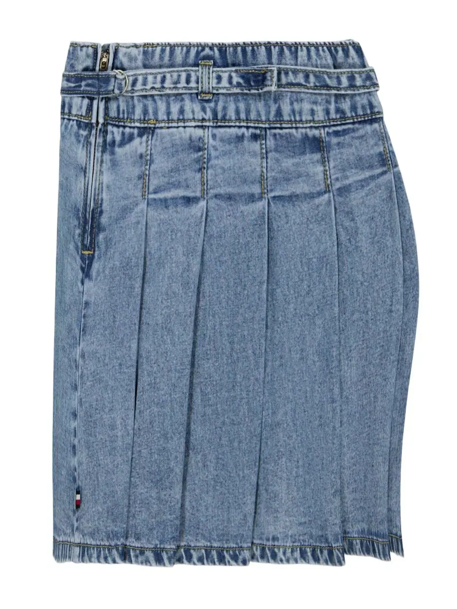 Юбка для девочек с поясом и плиссе Tommy Hilfiger, Lexington Wash — 3