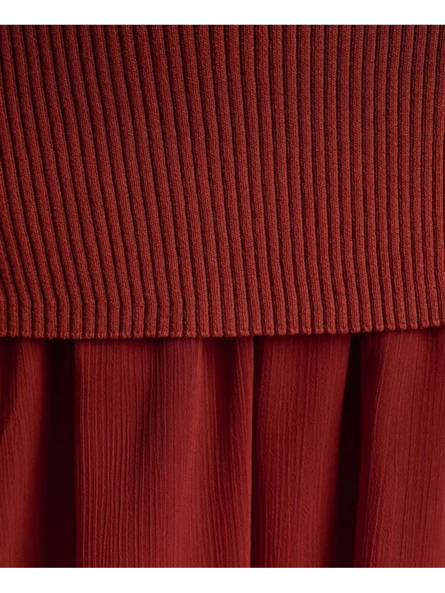 Юбка-миди с круговым кроем, из рифленого трикотажа BCBG, Mesa — изображение 6 из 6