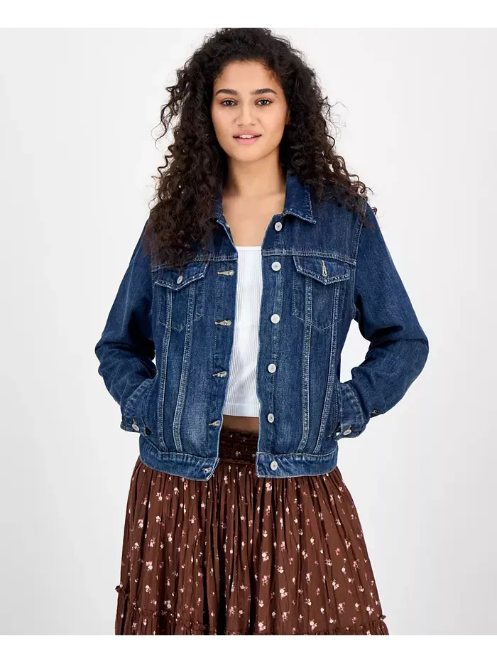 Хлопковая джинсовая куртка в стиле Trucker Lucky Brand