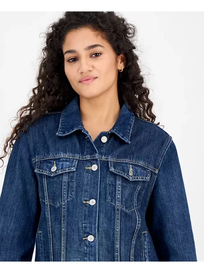Хлопковая джинсовая куртка в стиле Trucker Lucky Brand — изображение 3 из 4