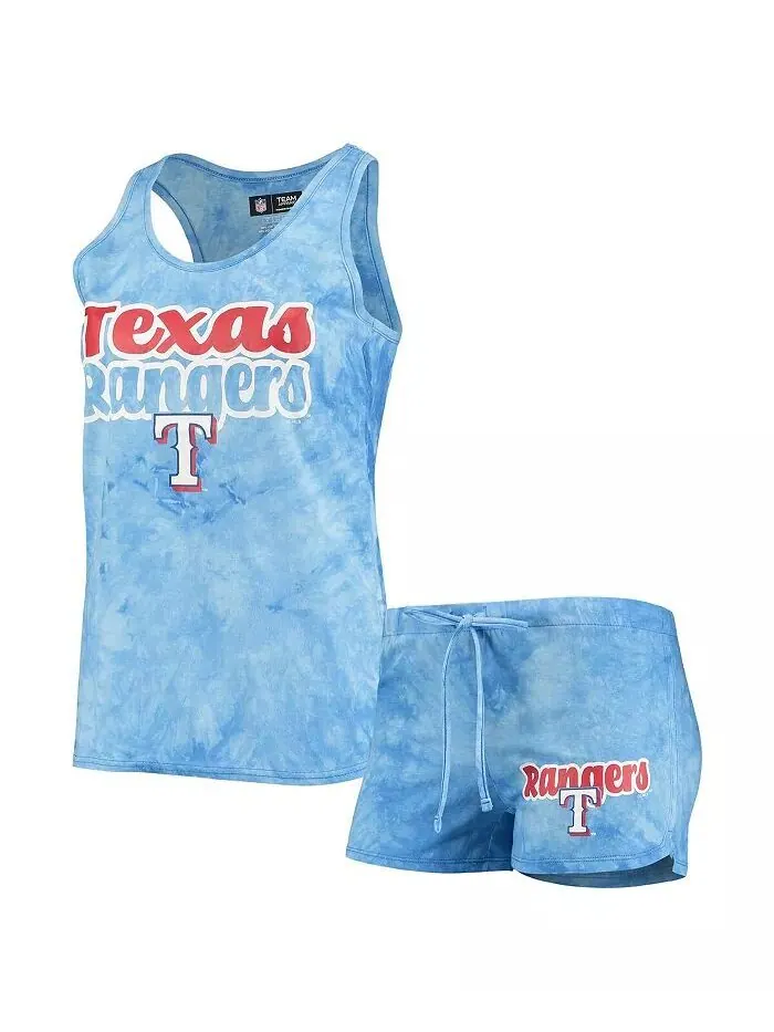 Женский комплект из майки и шорт Royal Texas Rangers Billboard Racerback Concepts Sport