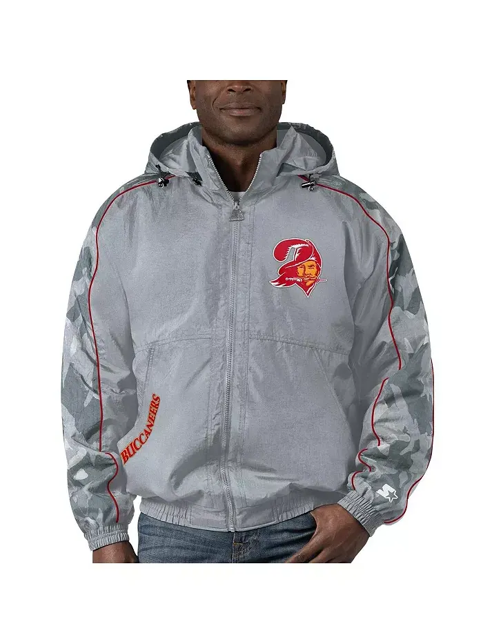 Мужская серая потертая куртка Tampa Bay Buccaneers Thursday Night Gridiron Throwback на молнии