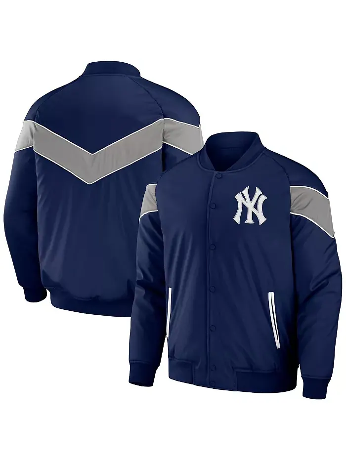 Мужская бейсбольная куртка на молнии Darius Rucker Collection by Navy New York Yankees с рукавом