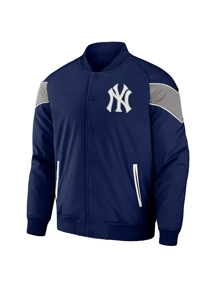 Мужская бейсбольная куртка на молнии Darius Rucker Collection by Navy New York Yankees с рукавом — изображение 2 из 3