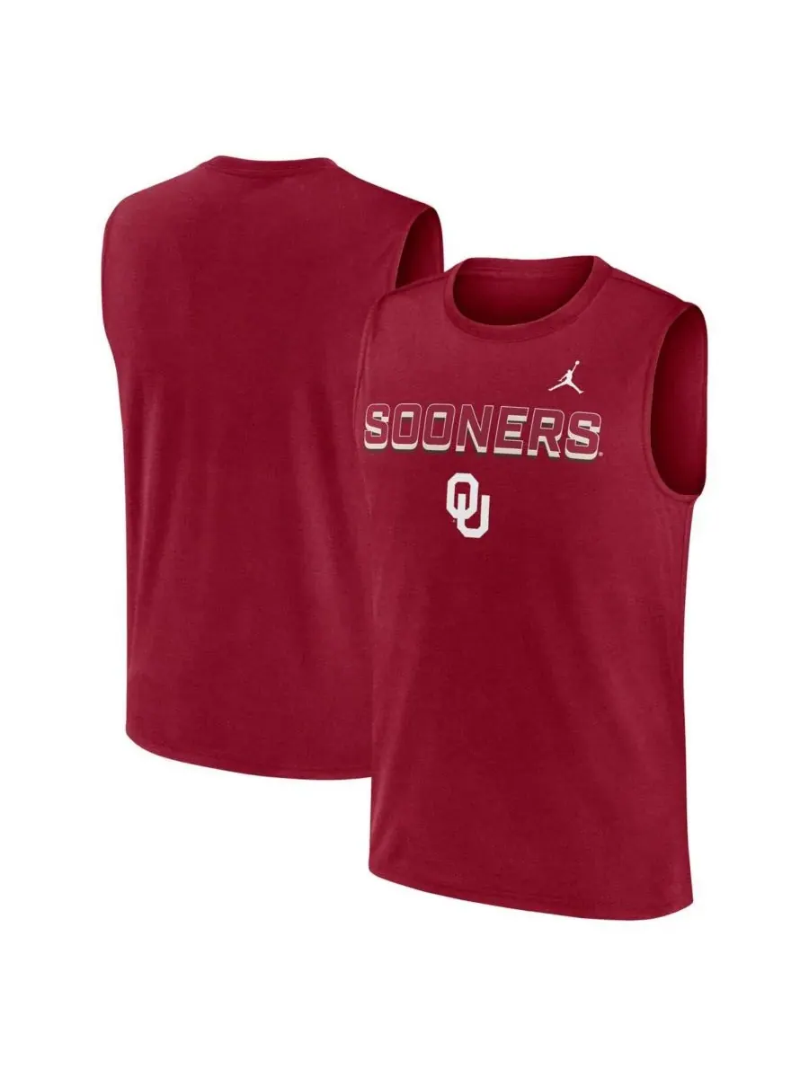 Jordan Мужская майка Crimson Oklahoma Sooners Primetime Tricode Legend Dri-FIT