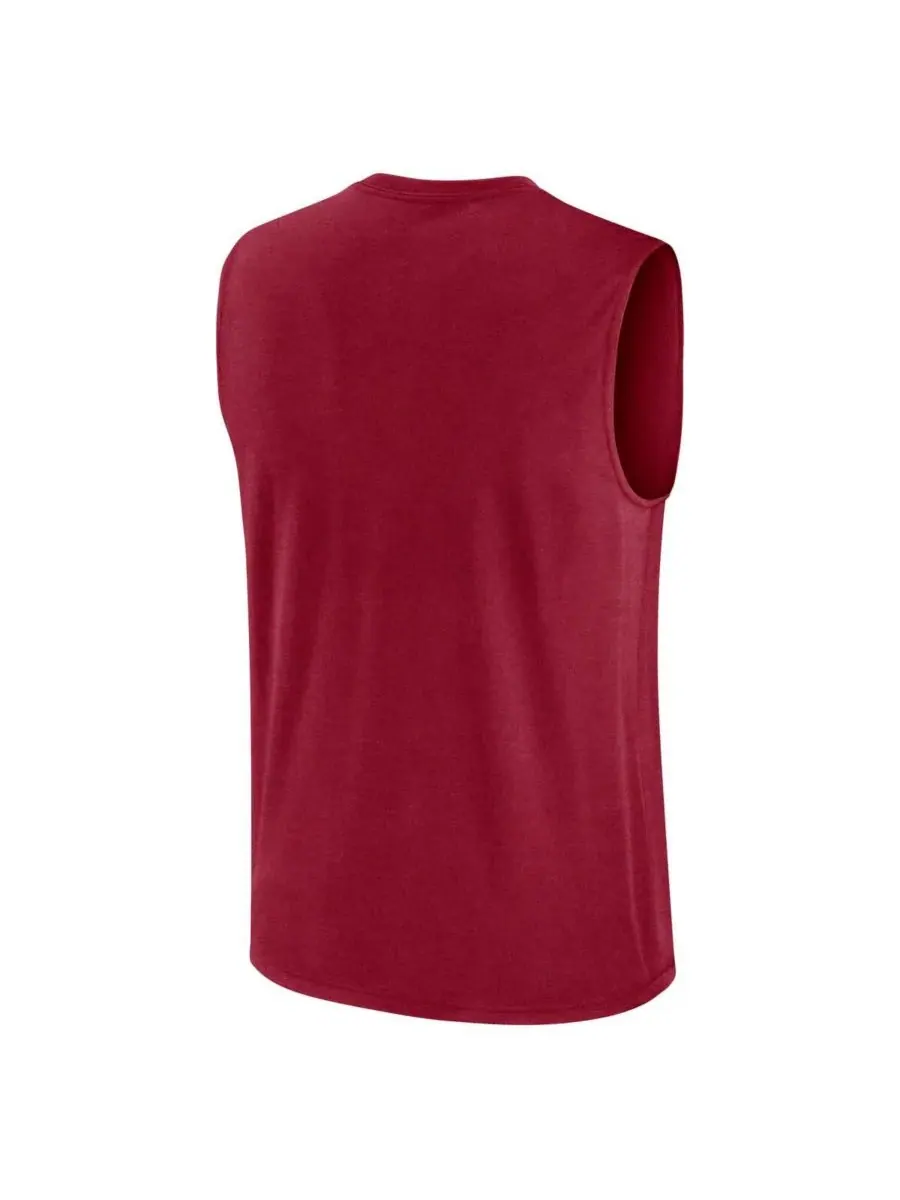 Jordan Мужская майка Crimson Oklahoma Sooners Primetime Tricode Legend Dri-FIT — изображение 2 из 3, красный