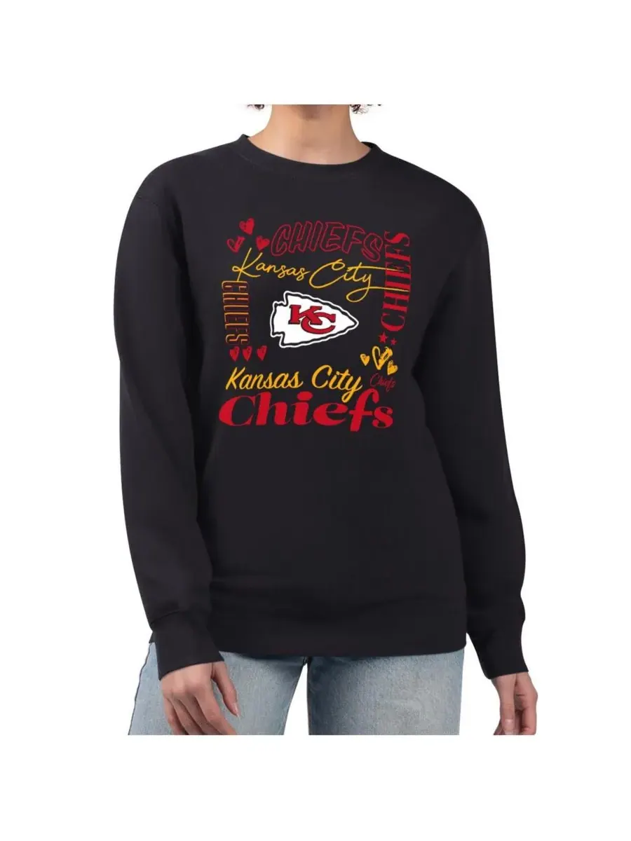 G-III 4Her by Carl Banks Женская черная флисовая толстовка с коллажным рисунком Kansas City Chiefs