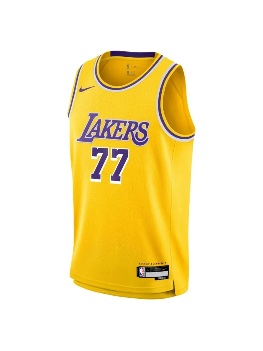 Мужская золотая майка Луки Дончича "Лос-Анджелес Лейкерс" Swingman Nike — изображение 2 из 3, золото