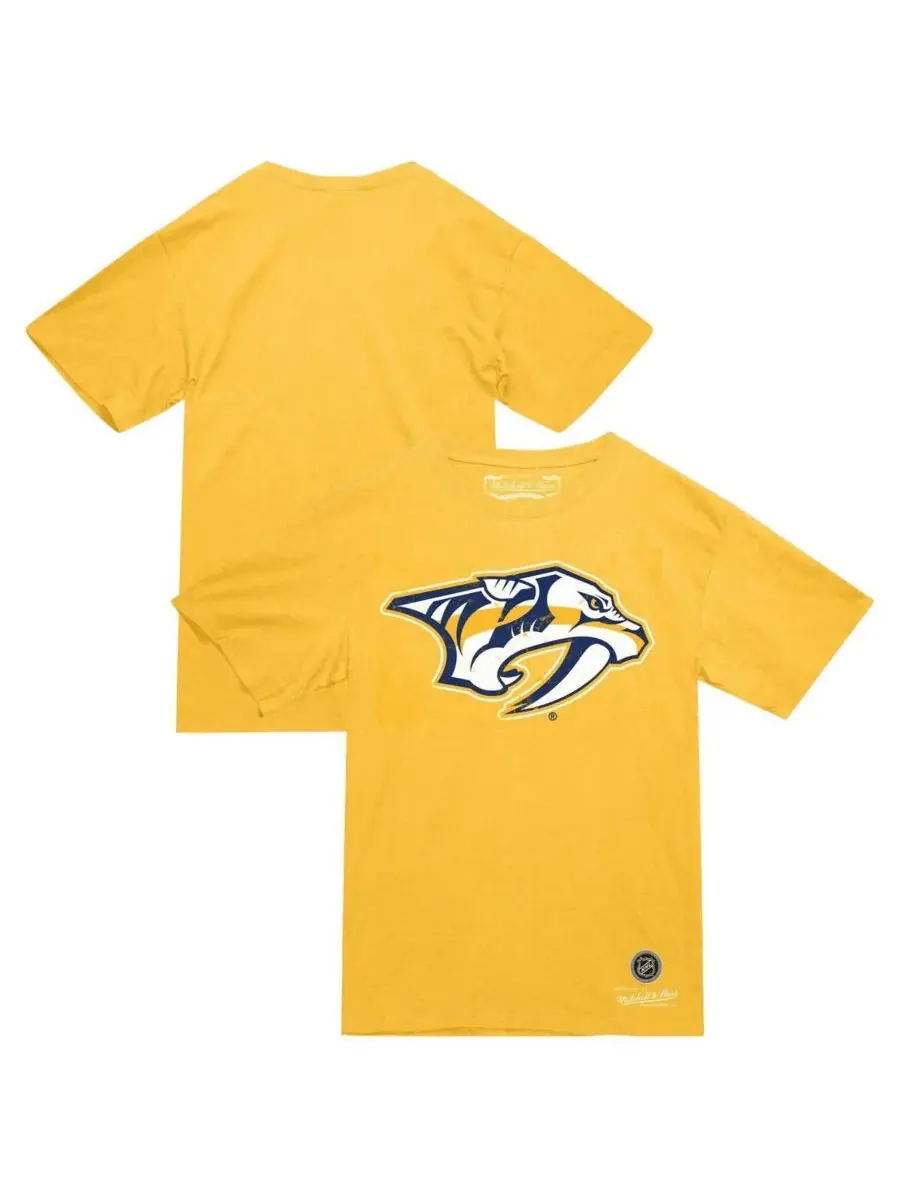 Mitchell & Ness Мужская золотая футболка Nashville Predators Heritage